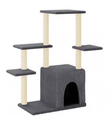 vidaXL Cat Tree with Sisal Scratching Posts Dark Grey 97,5 cm