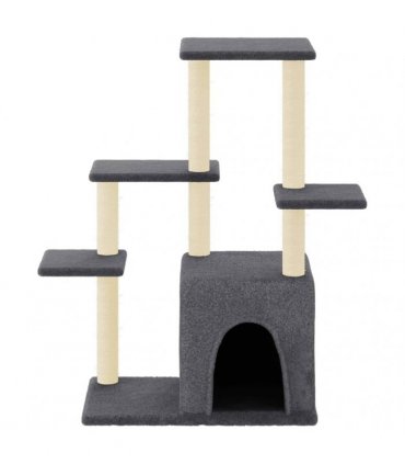 vidaXL Cat Tree with Sisal Scratching Posts Dark Grey 97,5 cm