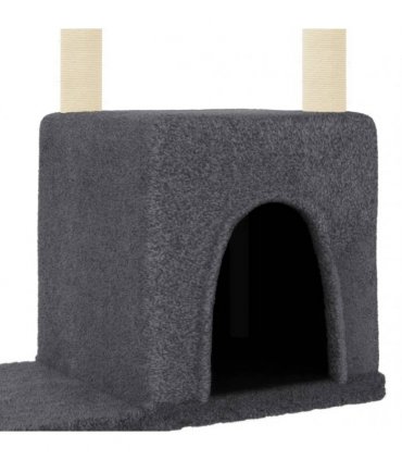 vidaXL Cat Tree with Sisal Scratching Posts Dark Grey 97,5 cm