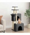 vidaXL Cat Tree with Sisal Scratching Posts Dark Grey 122 cm