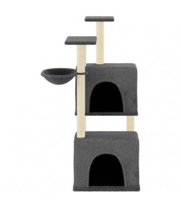 vidaXL Cat Tree with Sisal Scratching Posts Dark Grey 122 cm