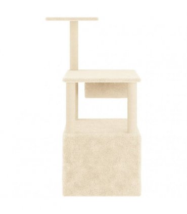 vidaXL Cat Tree with Sisal Scratching Posts Cream 109,5 cm