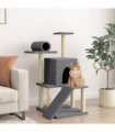 vidaXL Cat Tree with Sisal Scratching Posts Dark Grey 110,5 cm