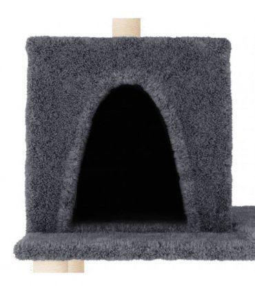 vidaXL Cat Tree with Sisal Scratching Posts Dark Grey 167 cm