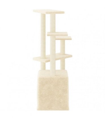 vidaXL Cat Tree with Sisal Scratching Posts Cream 107,5 cm
