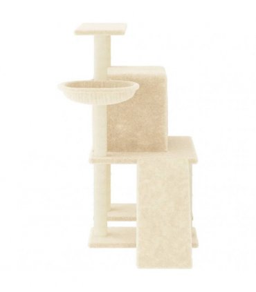 vidaXL Cat Tree with Sisal Scratching Posts Cream 96,5 cm