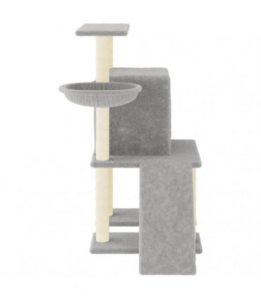 vidaXL Cat Tree with Sisal Scratching Posts Light Grey 96,5 cm