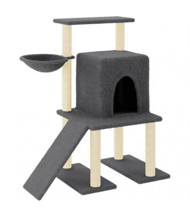 vidaXL Cat Tree with Sisal Scratching Posts Dark Grey 96,5 cm