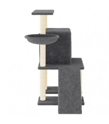 vidaXL Cat Tree with Sisal Scratching Posts Dark Grey 96,5 cm