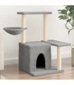 vidaXL Cat Tree with Sisal Scratching Posts Light Grey 83 cm