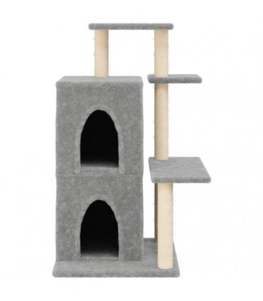 vidaXL Cat Tree with Sisal Scratching Posts Light Grey 97 cm