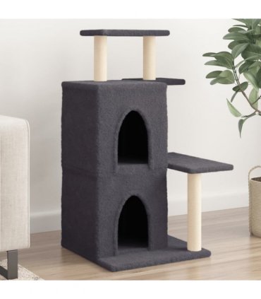 vidaXL Cat Tree with Sisal Scratching Posts Dark Grey 97 cm