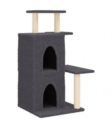 vidaXL Cat Tree with Sisal Scratching Posts Dark Grey 97 cm