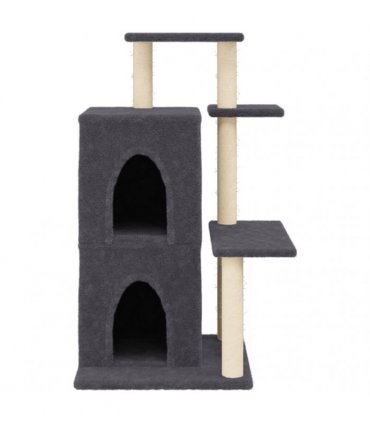 vidaXL Cat Tree with Sisal Scratching Posts Dark Grey 97 cm
