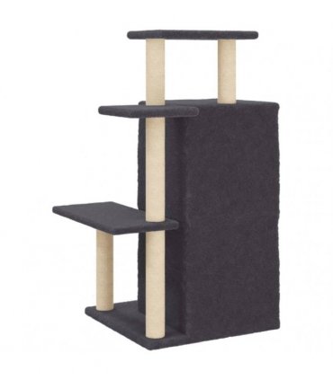 vidaXL Cat Tree with Sisal Scratching Posts Dark Grey 97 cm