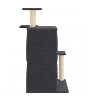 vidaXL Cat Tree with Sisal Scratching Posts Dark Grey 97 cm