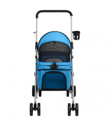 vidaXL Folding Dog Stroller Blue 76x50x100 cm Oxford Fabric