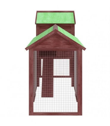 vidaXL Chicken Coop Mocha 193x65x117 cm Solid Wood Pine