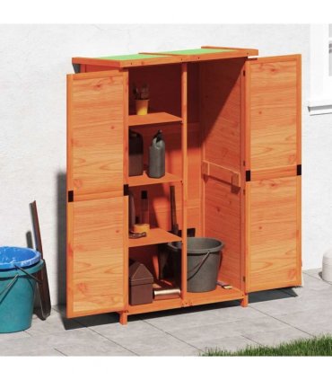 vidaXL Garden Tool Shed Brown 83x57x140 cm Solid Wood Pine