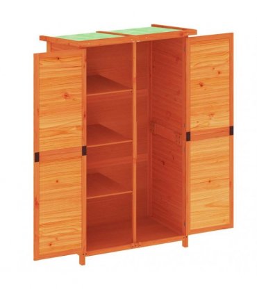 vidaXL Garden Tool Shed Brown 83x57x140 cm Solid Wood Pine