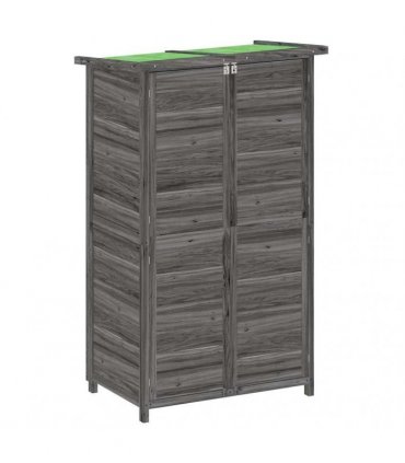 vidaXL Garden Tool Shed Grey 83x57x140 cm Solid Wood Pine