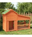 vidaXL Dog Kennel Brown 143x60,5x109 cm Solid Wood Pine