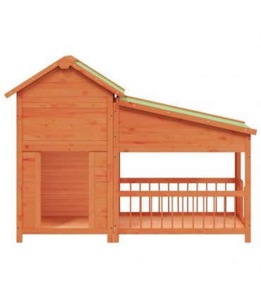 vidaXL Dog Kennel Brown 143x60,5x109 cm Solid Wood Pine