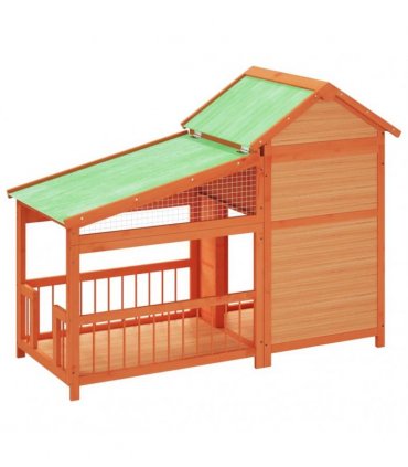 vidaXL Dog Kennel Brown 143x60,5x109 cm Solid Wood Pine