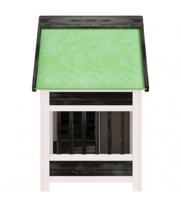 vidaXL Dog Kennel Grey 96x60,5x87 cm Solid Wood Pine