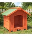 vidaXL Dog Kennel Brown 65x65x61,5 cm Solid Wood Pine