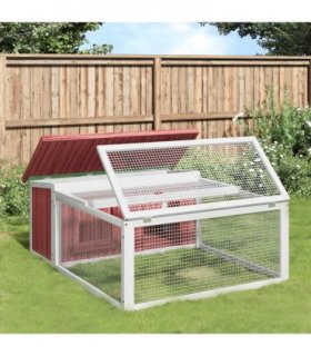vidaXL Rabbit Hutch Mocha 117,5x97x47,5 cm Solid Wood Pine