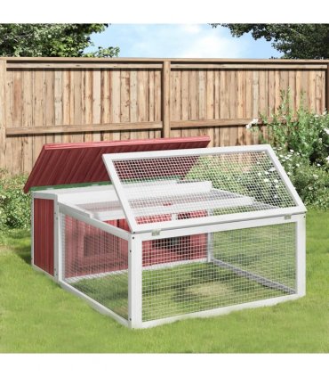 vidaXL Rabbit Hutch Mocha 117,5x97x47,5 cm Solid Wood Pine