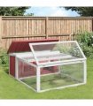vidaXL Rabbit Hutch Mocha 117,5x97x47,5 cm Solid Wood Pine