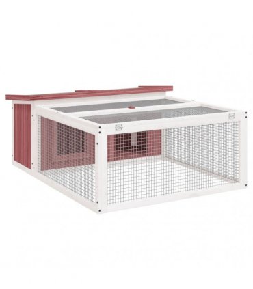 vidaXL Rabbit Hutch Mocha 117,5x97x47,5 cm Solid Wood Pine