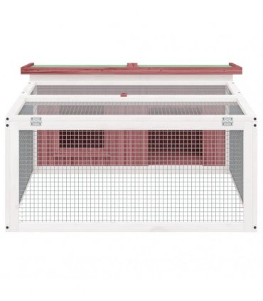 vidaXL Rabbit Hutch Mocha 117,5x97x47,5 cm Solid Wood Pine