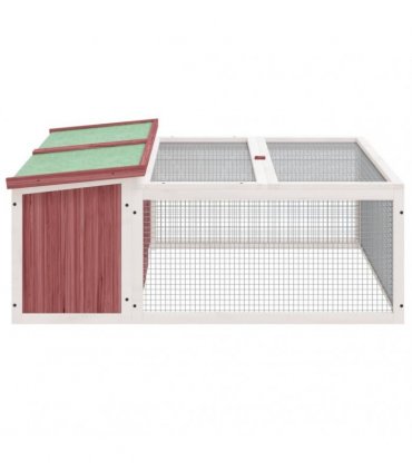 vidaXL Rabbit Hutch Mocha 117,5x97x47,5 cm Solid Wood Pine