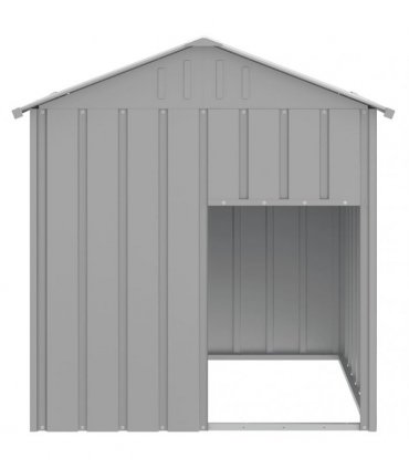 vidaXL Dog House with Roof Light Grey 117x103x123 cm Galvanised Steel
