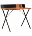 vidaXL Desk Black and Brown 80x50x84 cm