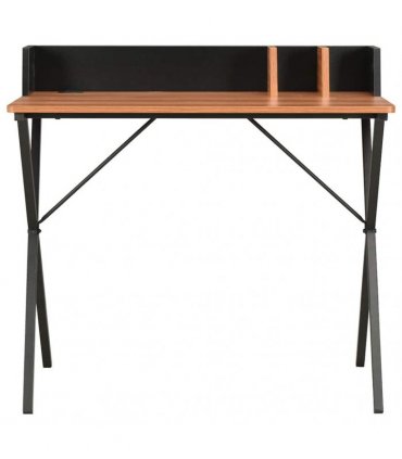 vidaXL Desk Black and Brown 80x50x84 cm
