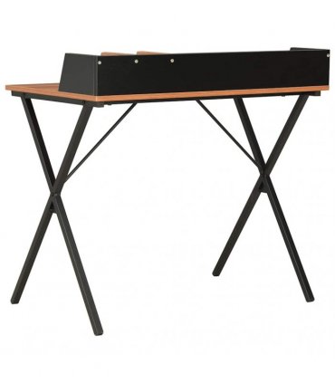vidaXL Desk Black and Brown 80x50x84 cm