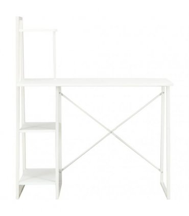 vidaXL Desk with Shelving Unit White 102x50x117 cm