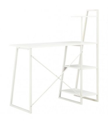 vidaXL Desk with Shelving Unit White 102x50x117 cm
