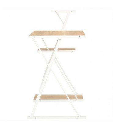 vidaXL Desk with Shelf White and Oak 116x50x93 cm