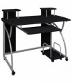 vidaXL Computer Desk Black 110x52x88.5 cm Engineered Wood