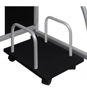 vidaXL Computer Desk Black 110x52x88.5 cm Engineered Wood