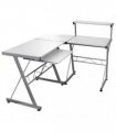 vidaXL Corner Computer Desk White 132x112x99 cm Engineered Wood