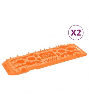vidaXL Traction Boards 2 pcs Orange 107x31x7 cm Nylon