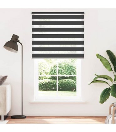 vidaXL Zebra blind 120,9x230 cm Fabric Width 116,7 cm black