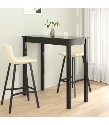 vidaXL Bar Table MDF Black 115x55x107 cm