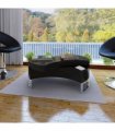 vidaXL Coffee Table Shape-Adjustable High Gloss Black